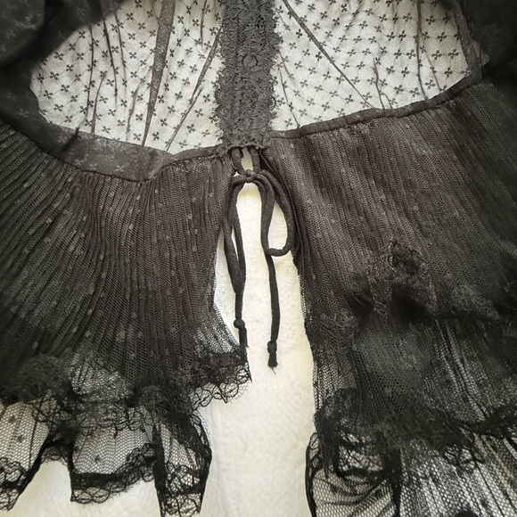 Free People Intimately Black Sheer Lace Maxi Skirt size S - Picture 13 of 17